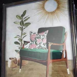 None Accents - Watercolor painting of a gorgeous green chair None Accents - Watercolor painting of a gorgeous green chair